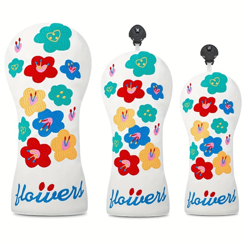 Golf Equipment Nearby - Floral Design Golf Club Head Cover