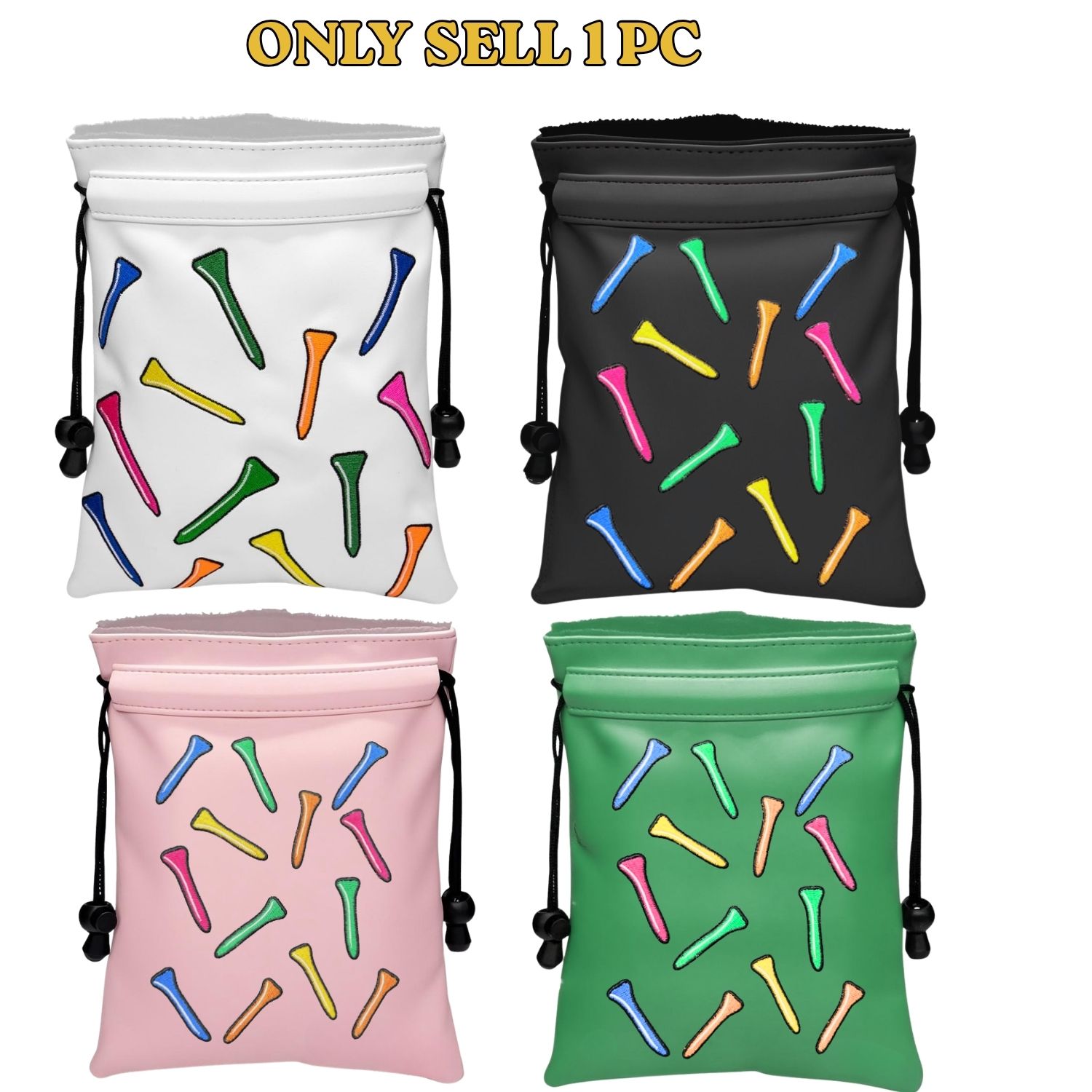 Funny Golf Valuables Pouch Gol - Golf Equipment Drawing recension och pris