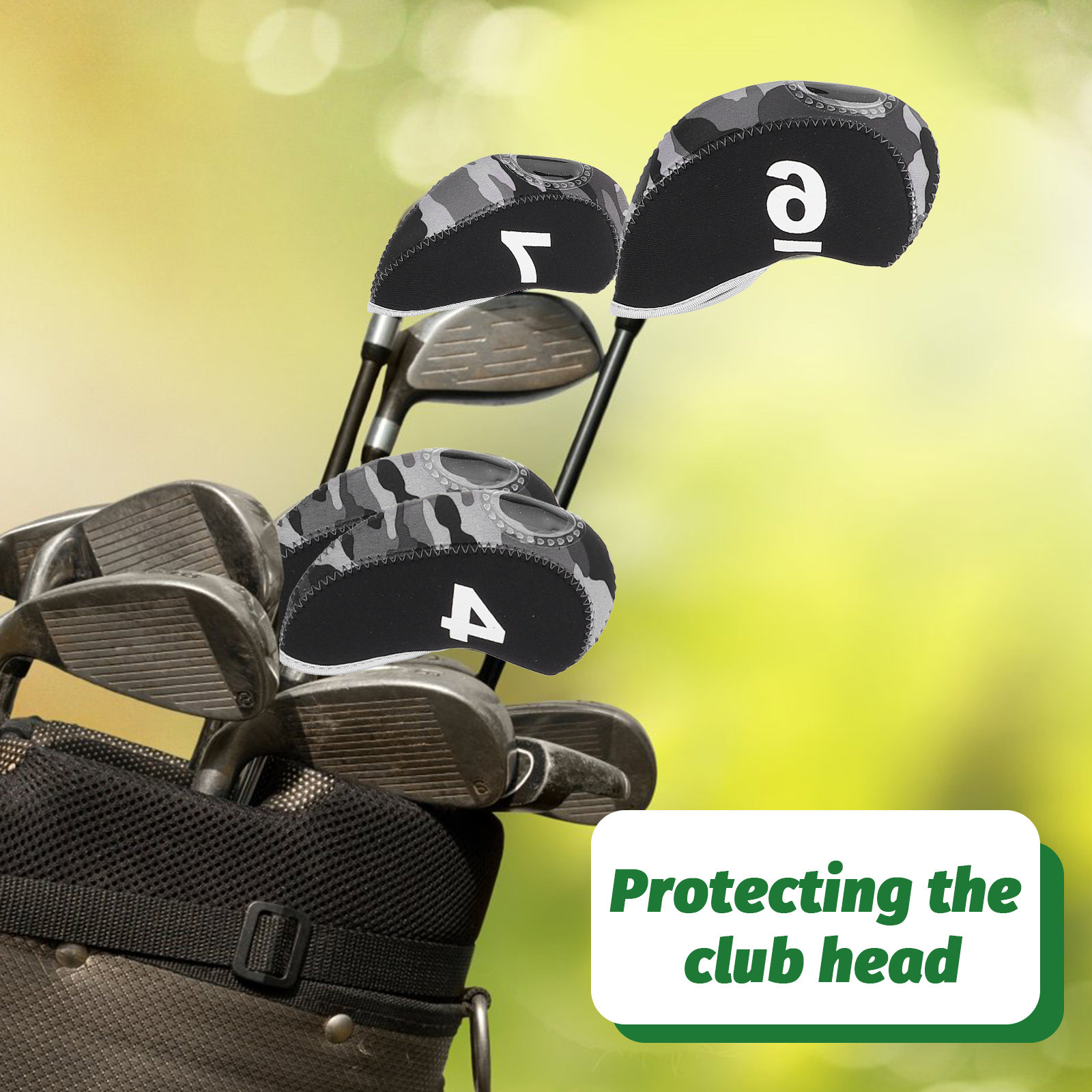 10Pcs Golf Club Head Covers Pu - Putter Mallet Blade recension och pris