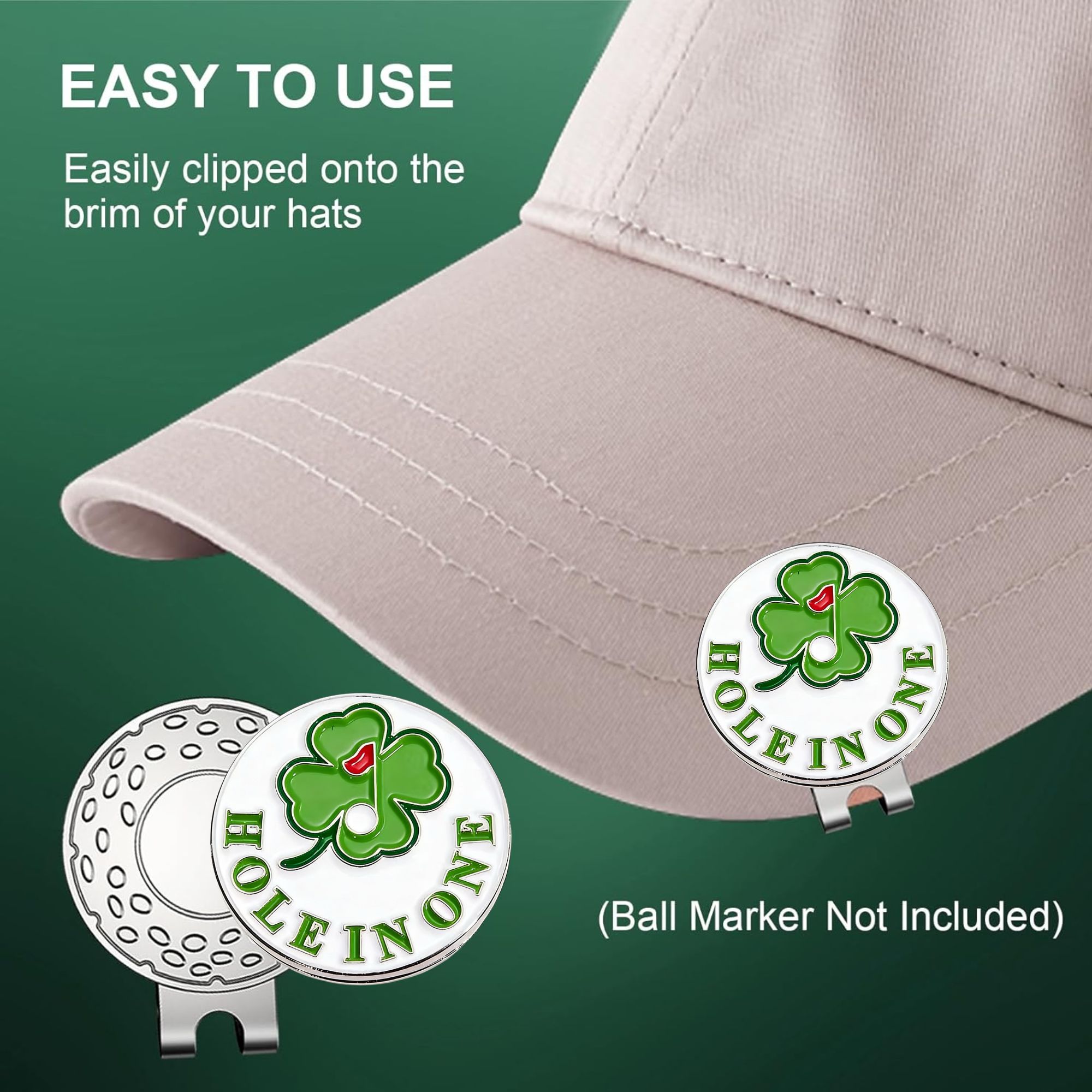 4-pack Golf Cap Clips - Zinc A - Ball Marker Set recension och pris