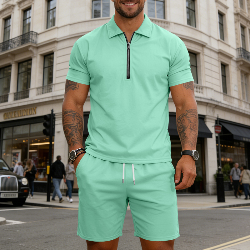 Men's Half-Zip Collar Polo Shi - Golf Equipment Drawing recension och pris