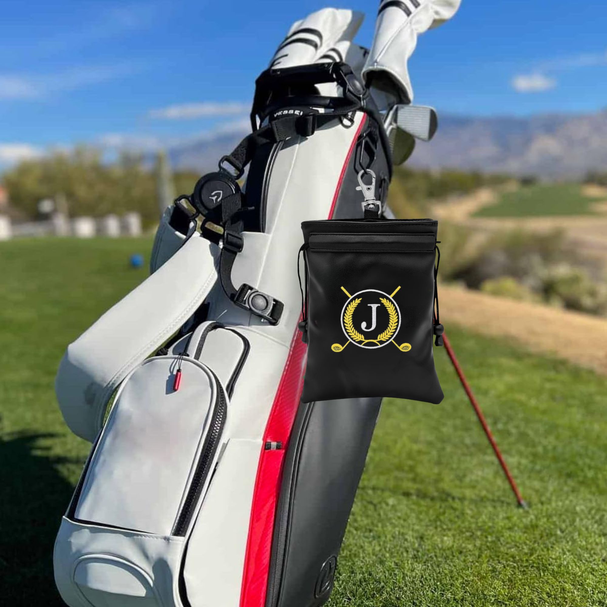 Funny Golf Valuables Pouch wit - Golf Equipment Drawing recension och pris